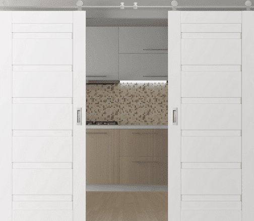 DOUBLE BARN DOOR LOUVER RIBEIRA ASH