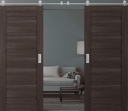 DOUBLE BARN DOOR LOUVER VERALINGA OAK