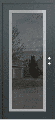 Modern Front Door Diamond C1 36" x 80" anthracite/anthracite mirrored Glass Panel stainless steel