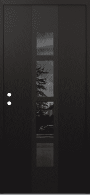 Modern Front Door DIAMOND A10 36" X 80" BLACK/BLACK MIRRORED GLASS PANEL BLACK