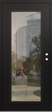 Modern Front Door Diamond C1 36" x 80" black/black clear Glass Panel black